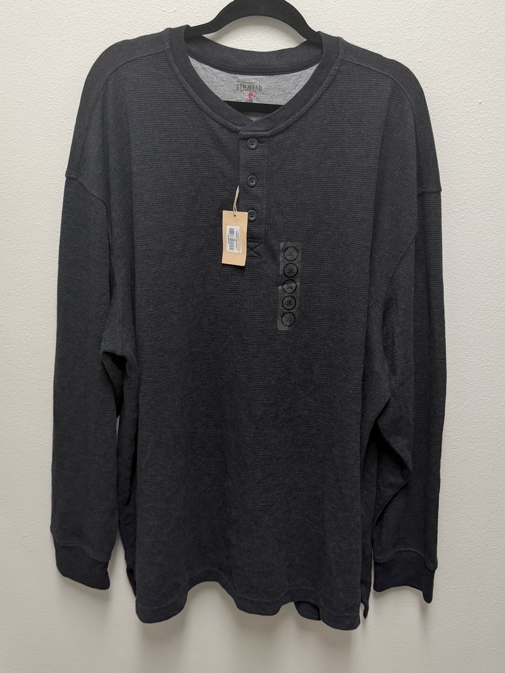 RedHead Men's Dark Charcoal Long-Sleeve Shirt 3XL
